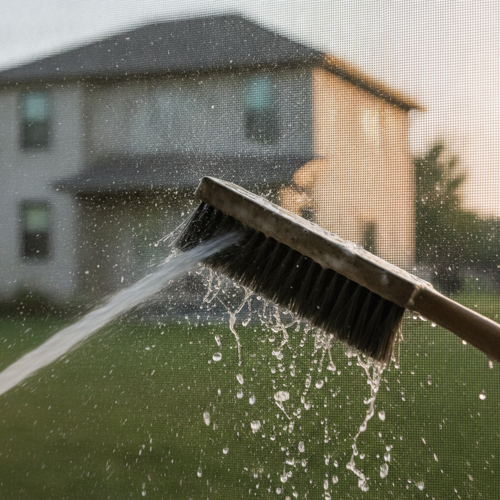 Window Screen Cleaning - no people or no text